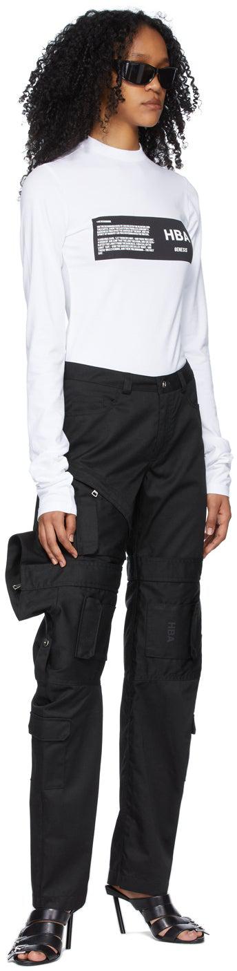 Hood by Air White Logo Long Sleeve T-Shirt