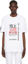 Hood by Air White Logo Pig 'Veteran' T-Shirt - Capot par air blanc logo cochon 'Vétéran' T-shirt - 공기 화이트 로고 돼지 '베테랑'티셔츠에 의해 후드