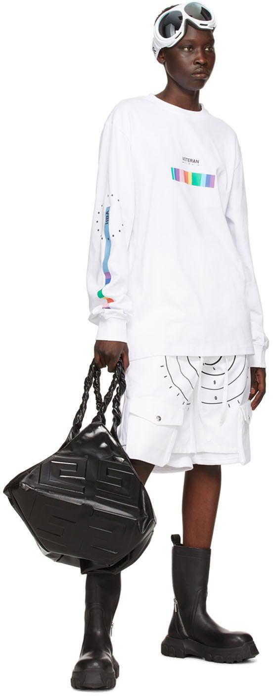 Hood by Air White Spectrum 'Veteran' Long Sleeve T-Shirt