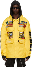 Hood by Air Yellow Cropped 'Veteran' Boiler Jacket - Capuche par veste de chaudière «vétéran» jaune à l'air jaune - 공기 노란색으로 된 후드가 자른 '베테랑'보일러 자켓