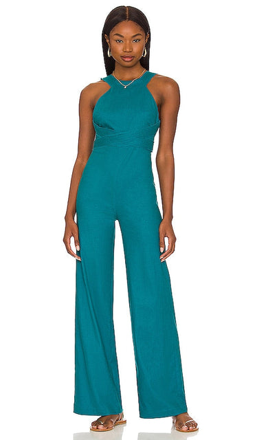 House of Harlow 1960 x REVOLVE Landry Jumpsuit in Teal Maison de Harlow 1960 X Revolve Landry Jumps Cuit en sarcelle 哈洛之家1960 x旋转兰德里连身裤