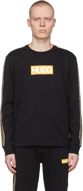 Hugo Black Dubeshi Sweatshirt - Sweatshirt Hugo Noir Dubeshi - Hugo Black Dubeshi 스웨터