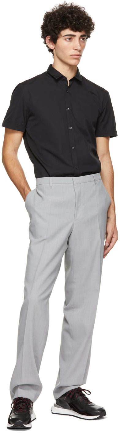 Hugo Grey Virgin Wool Simmons212 M&M Trousers