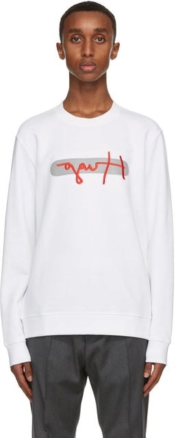 Hugo White Dicago Sweatshirt - Sweat Hugo White Dicago Sweatshirt - Hugo White Diecago Sweatshirt