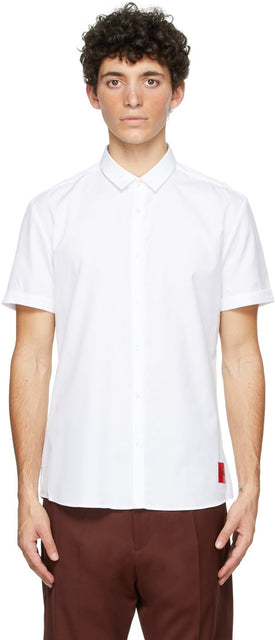 Hugo White Empson Short Sleeve Shirt - Chemise à manches courtes Hugo Blanc Blanc - Hugo White Empson 짧은 소매 셔츠