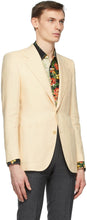 Husbands Off-White Linen Single-Breasted Blazer