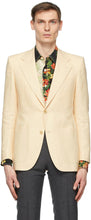 Husbands Off-White Linen Single-Breasted Blazer - Blazer à poitrine à poitrine en lin blanc cassé - 남편은 백색 리넨 싱글 브레스트 블레이저입니다