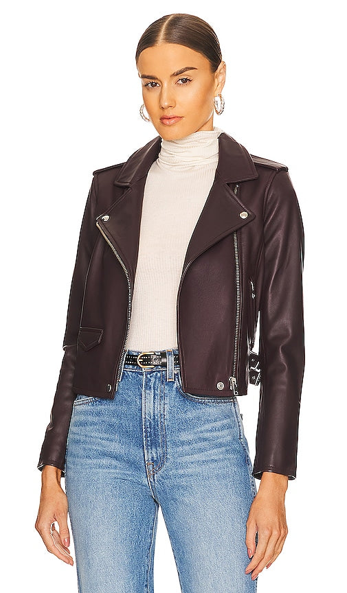IRO Ashville Jacket in Burgundy Jacket Iro Ashville en Bourgogne 勃艮第的艾罗·阿什维尔夹克
