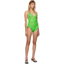 I'm Sorry by Petra Collins SSENSE Exclusive Green Lace Bodysuit