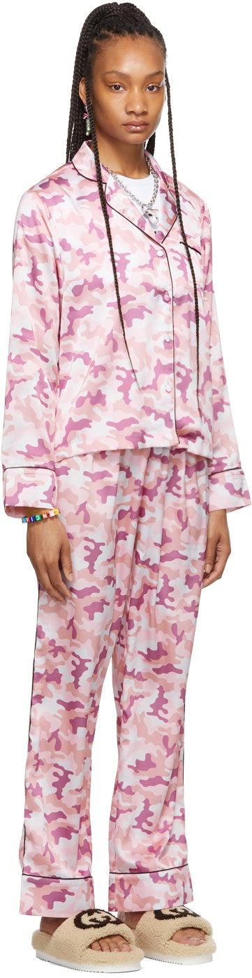 I'm Sorry by Petra Collins SSENSE Exclusive Pink Camo Pajama Set