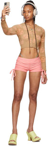 I'm Sorry by Petra Collins SSENSE Exclusive Pink Terrycloth Shorts - Je suis désolé par Petra Collins Ssense Ssense EXCLUSIVE TERRYCLOTH Shorts - Petra Collins Ssense 독점적 인 분홍색 Terrycloth 반바지로 유감입니다.