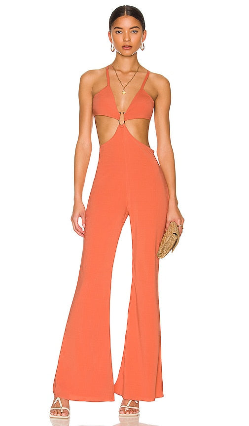 Indah x REVOLVE Honour Jumpsuit in Orange Indah x Revolve Honor Jumpsuit en orange 印度X旋转荣誉连身裤穿着橙色
