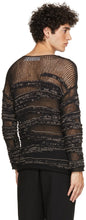 Isabel Benenato Black Camouflage Effect Crewneck Sweater