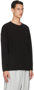Isabel Benenato Black Crewneck Sweater