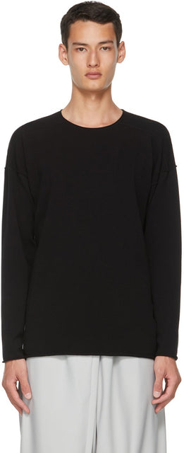 Isabel Benenato Black Crewneck Sweater - Pull Crewneck noir Isabel Benenato - 이사벨 베네 나토 블랙 크루넥트 스웨터