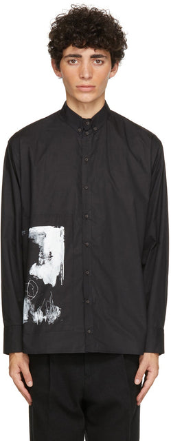 Isabel Benenato Black Graphic Print Shirt - Chemise graphique noir Isabel Benenato noir - 이사벨 베나토 블랙 그래픽 인쇄 셔츠