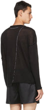 Isabel Benenato Black Linen Knit Sweater