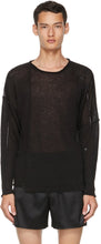 Isabel Benenato Black Linen Knit Sweater - Pull en tricot noir Isabel Benenato noir - 이사벨 베나토 블랙 린넨 니트 스웨터
