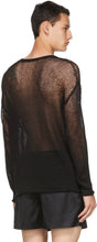 Isabel Benenato Black Open Knit Degrade Sweater