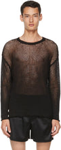 Isabel Benenato Black Open Knit Degrade Sweater - Isabel Benenato Black Open Tricot Sweater - 이사벨 베나 나토 블랙 오픈 니트 저하 스웨터