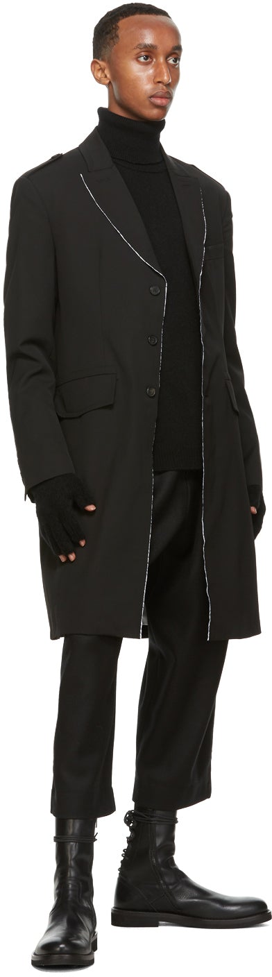 Isabel Benenato Black Wool Coat