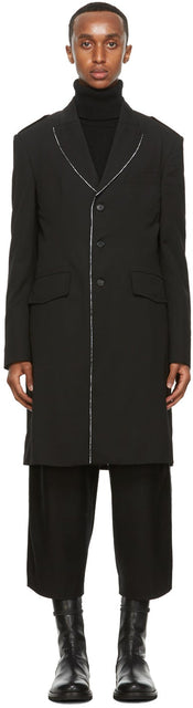Isabel Benenato Black Wool Coat - Manteau de laine noire Isabel Benenato - 이사벨 베나토 블랙 울 코트