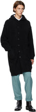Isabel Benenato Black Wool Hooded Coat