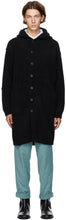 Isabel Benenato Black Wool Hooded Coat