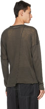 Isabel Benenato Khaki Linen Knit Sweater