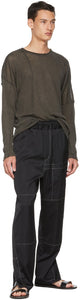 Isabel Benenato Khaki Linen Knit Sweater