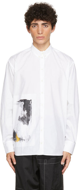 Isabel Benenato White Graphic Print Shirt - Chemise graphique blanche isabel benenato blanc - Isabel Benenato 화이트 그래픽 인쇄 셔츠