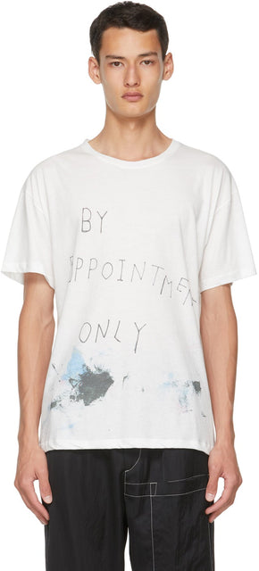 Isabel Benenato White Graphic T-Shirt - T-shirt graphique blanc Isabel Benenato - 이사벨 베나토 화이트 그래픽 티셔츠