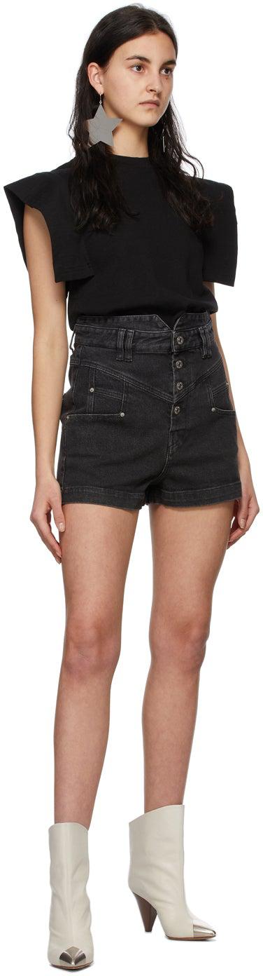Isabel Marant Black Denim Diroysr Shorts
