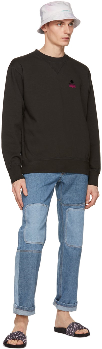Isabel Marant Black Logo Mike Sweatshirt