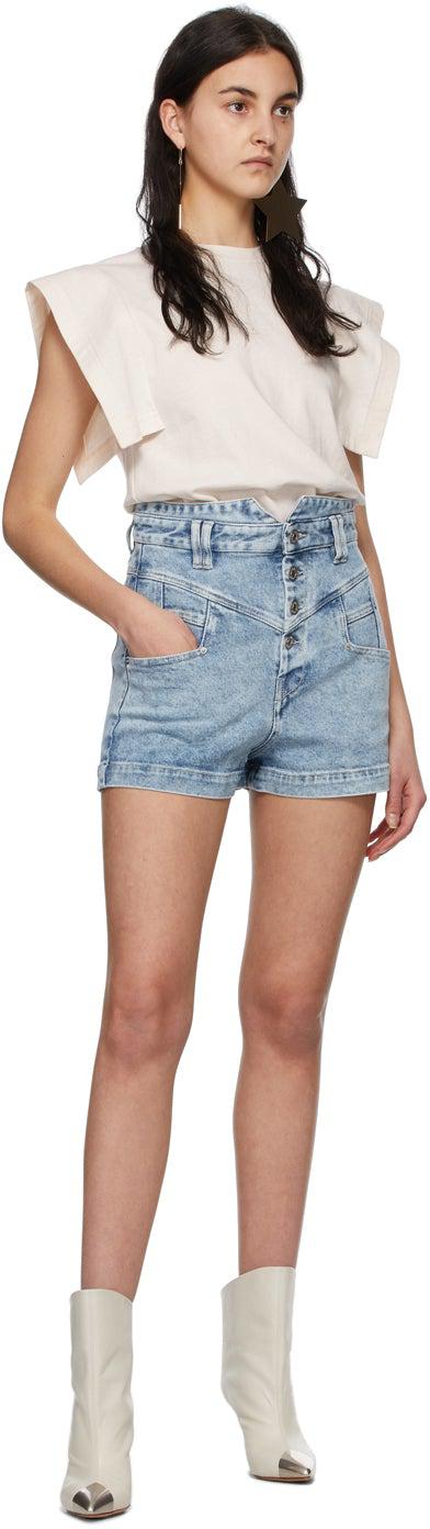Isabel Marant Blue Denim Diroysr Shorts