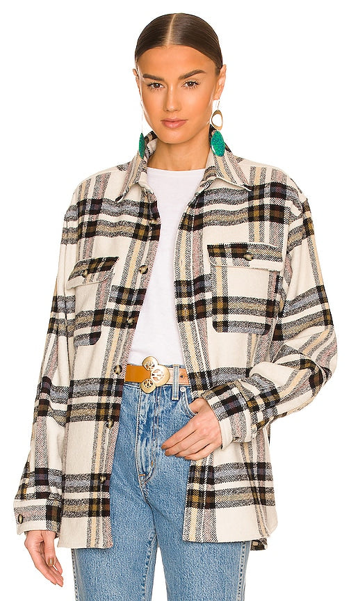 Isabel Marant Etoile Ebbaz Jacket in Cream Isabel Marant Etoile Ebbaz Veste en crème Isabel Marant Etoile Ebbaz夹克中的奶油