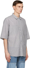 Isabel Marant Grey Striped Jarlow Short Sleeve Shirt