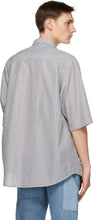 Isabel Marant Grey Striped Jarlow Short Sleeve Shirt