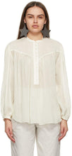 Isabel Marant Off-White Silk Kiledia Blouse - Blouse Karedia en soie Isabel Marant hors-blanc - 이사벨 마리아 오프 화이트 실크 킬레디아 블라우스