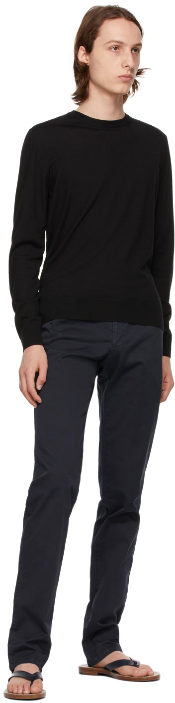 Isaia Black Merino Sweater
