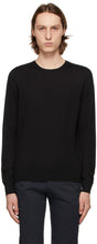 Isaia Black Merino Sweater - Sweater Merino Noir Isaia - 이사이아 블랙 메리노 스웨터