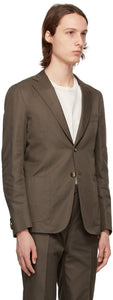 Isaia Brown Capri Blazer