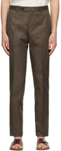 Isaia Brown Cotton Sanita Trousers - Pantalon Sanita Coton Brown Isaia - 이사이아 브라운 코튼 산타 바지