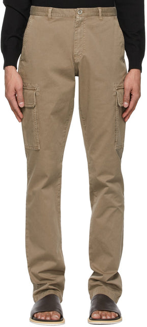 Isaia Brown Slim Cargo Pants - Pantalon de cargaison slim isaia marron - 이사이아 브라운 슬림화물 바지