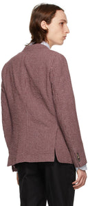 Isaia Burgundy Check Capri Sport Blazer