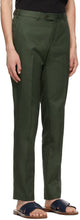 Isaia Green Cotton Sanita Trousers
