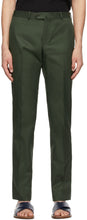 Isaia Green Cotton Sanita Trousers - Pantalon Sanita Coton Isaia Green Sanita - 이사이아 그린 코튼 산타 바지