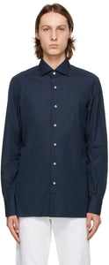 Isaia Navy Dress Shirt - Chemise habillée de la marine isaia - 이사이아 해군 드레스 셔츠