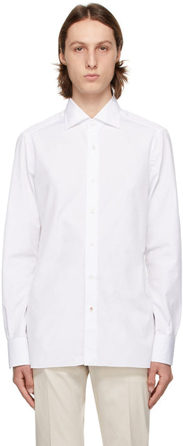 Isaia White Dress Shirt - Chemise habillée blanche isaia - 이사이아 화이트 드레스 셔츠