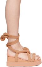 Issey Miyake Beige United Nude Edition Node Sandals - Issey Miyake Beige Sandales de nœud Nude Nude Edition - issey miyake 베이지 유나이티드 누드 에디션 노드 샌들입니다